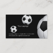 Carte de visite d'entraîneur du football (Dos)