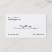 Carte de visite d'entraîneur et de distributeur de (Dos)