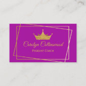 Carte de visite d'entraîneur Magenta et Gold Pagea (Devant)