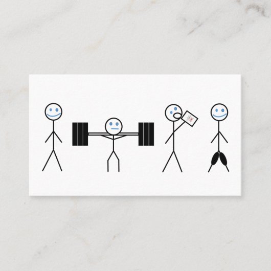 Carte de visite d'entraîneur personnel de conditio (Devant)