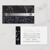 Carte de visite d'entraîneur Silver Black Diamond (Devant / Derrière)