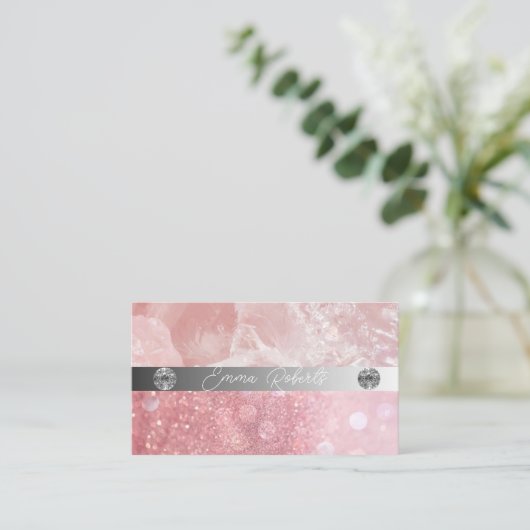 Carte de visite d'entraîneur Silver Pink Diamond (Debout devant)