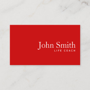 Carte de visite d'entraîneur simple de Red Life