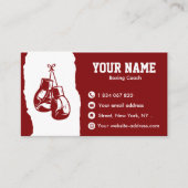 Carte de visite d'entraîneurs de boxe (Devant)