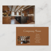 Carte de visite d'entrepreneur de cuisine (Devant / Derrière)