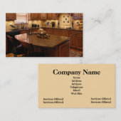 Carte de visite d'entrepreneur de cuisine (Devant / Derrière)