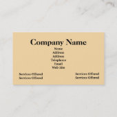 Carte de visite d'entrepreneur de cuisine (Dos)