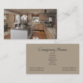 Carte de visite d'entrepreneur de cuisine (Devant / Derrière)