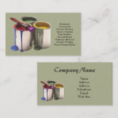 Carte de visite d'entrepreneur de peinture (Devant / Derrière)