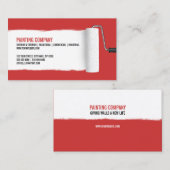 Carte de visite d'entrepreneur de peinture de (Devant / Derrière)