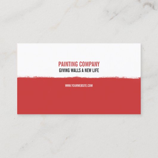 Carte de visite d'entrepreneur de peinture de (Dos)