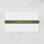 Carte de visite d'entrepreneur en carrelage (Dos)