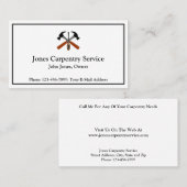 Carte de visite d'entrepreneur en construction de (Devant / Derrière)