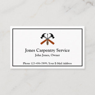 Carte de visite d'entrepreneur en construction de