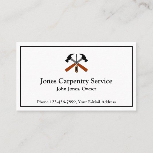 Carte de visite d'entrepreneur en construction de (Devant)