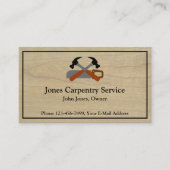 Carte de visite d'entrepreneur en construction de  (Devant)
