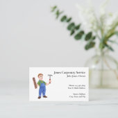 Carte de visite d'entrepreneur en construction de  (Debout devant)
