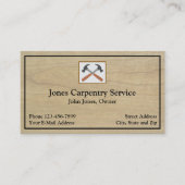 Carte de visite d'entrepreneur en construction de (Devant)