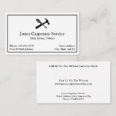 Carte de visite d'entrepreneur en construction de (Devant / Derrière)