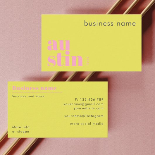 Carte de visite d'entreprise à Austin Texas