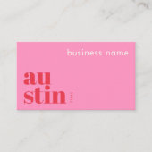 Carte de visite d'entreprise à Austin Texas (Devant)