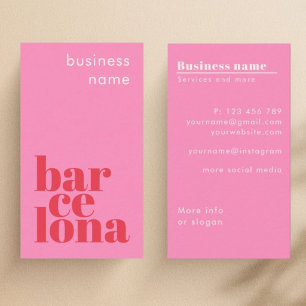 Carte de visite d'entreprise à Barcelone en Espagn