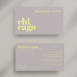 Carte de visite d'entreprise à Chicago Illinois