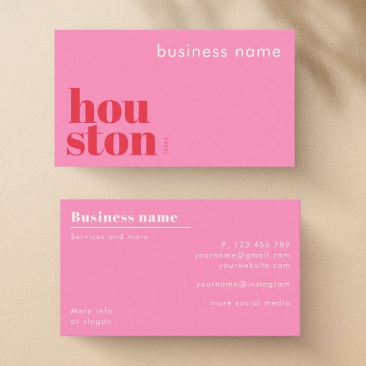 Carte de visite d'entreprise à Houston Texas