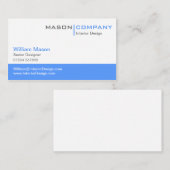 Carte de visite d'entreprise bleu et blanc (Devant / Derrière)