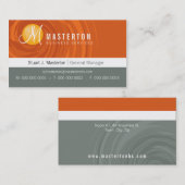 CARTE DE VISITE D'ENTREPRISE :: cyclone monogramme (Devant / Derrière)