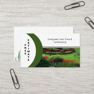 Carte de visite d'entreprise d'aménagement paysage