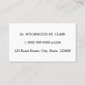 Carte de visite d'entreprise, de base et respectab (Dos)