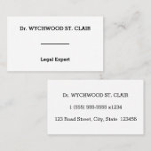 Carte de visite d'entreprise, de base et respectab (Devant / Derrière)