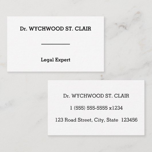 Carte de visite d'entreprise, de base et respectab (Devant / Derrière)