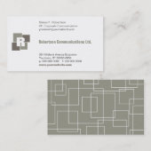 Carte de visite d'entreprise de carrés (Devant / Derrière)