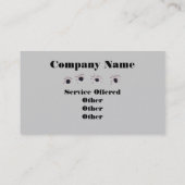 carte de visite d'entreprise de classe dissimulée  (Dos)