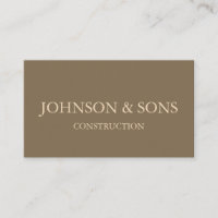 Carte de visite d'entreprise de construction
