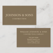 Carte de visite d'entreprise de construction (Devant / Derrière)