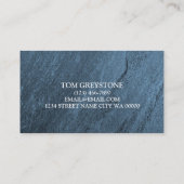 Carte de visite d'entreprise de construction bleue (Dos)