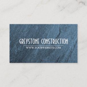 Carte de visite d'entreprise de construction bleue