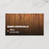 Carte de visite d'entreprise de construction de br (Dos)
