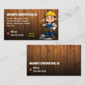 Carte de visite d'entreprise de construction de br (Devant / Derrière)