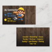 Carte de visite d'entreprise de construction profe (Devant / Derrière)