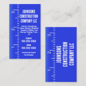 Carte de visite d'entreprise de construction ruban (Devant / Derrière)