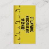 Carte de visite d'entreprise de construction ruban (Dos)