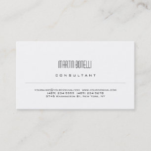 Carte de visite d'entreprise de consultant minimal