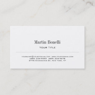 Carte de visite d'entreprise de consultant minimal
