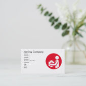 carte de visite d'entreprise de déménagement (Debout devant)