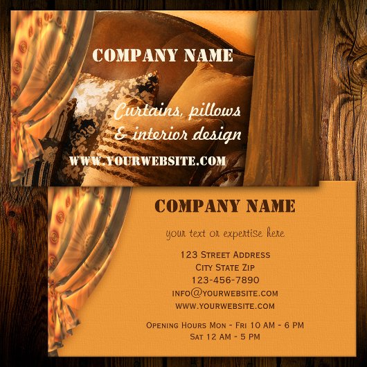 Carte de visite d'entreprise de design d'intérieur