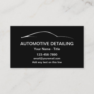 Carte de visite d'entreprise de detailing automobi